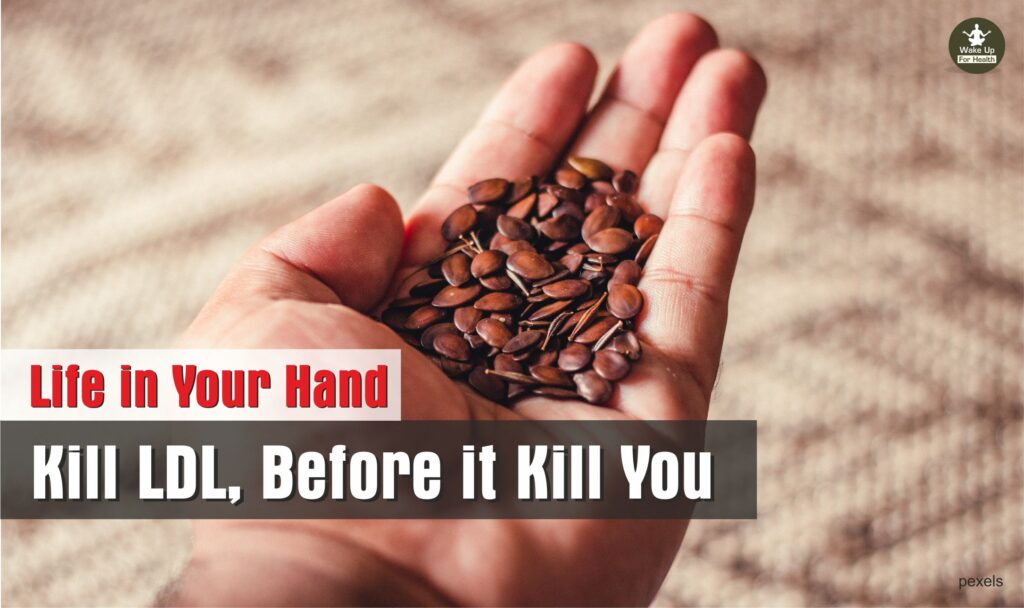 Kill Bad cholesterol before it kill you, Finish bad cholesterol with flex seeds.